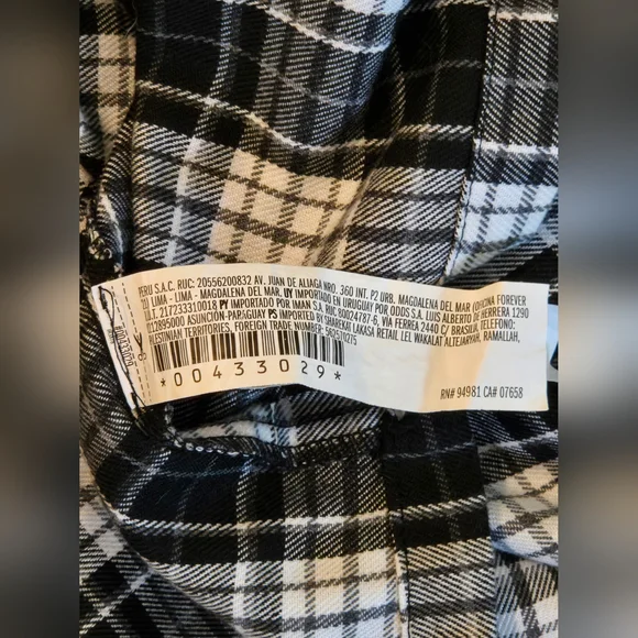 Forever 21+ Women's (Size 2X, Black & White) Plaid Pinafore Dress - Picture 3 of 4